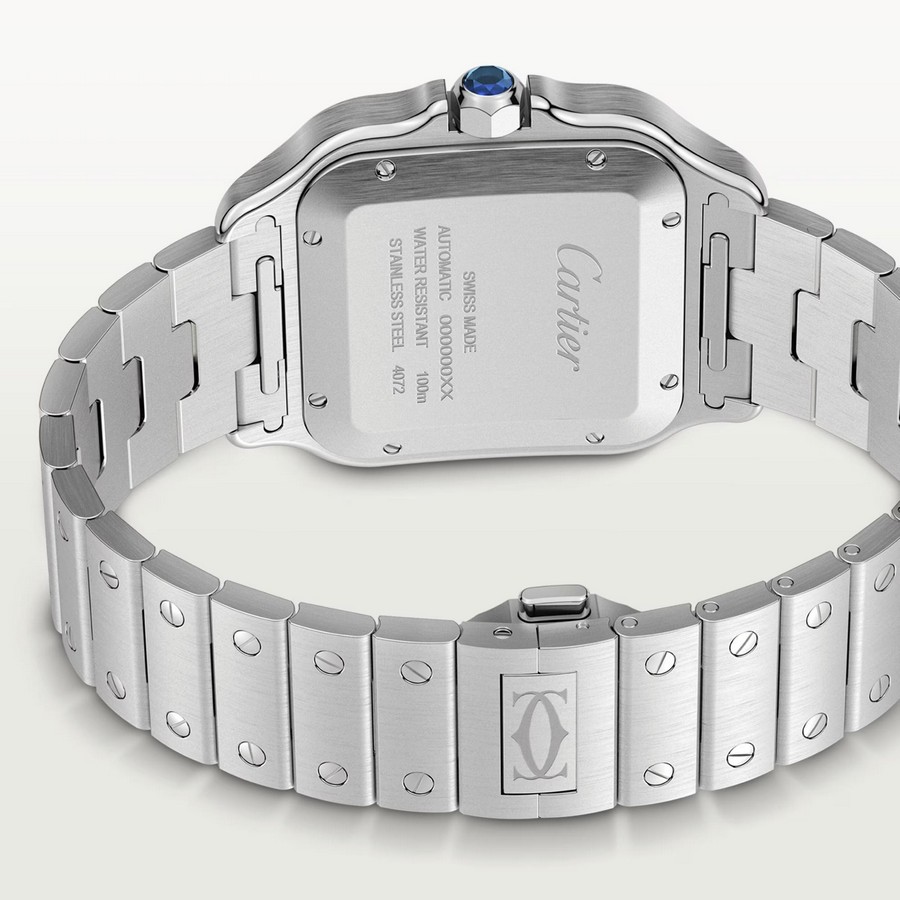 Đồng Hồ Cartier Santos De Cartier Large Watch Nữ Xanh Xám